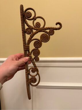 Vintage faux rattan wall hanger